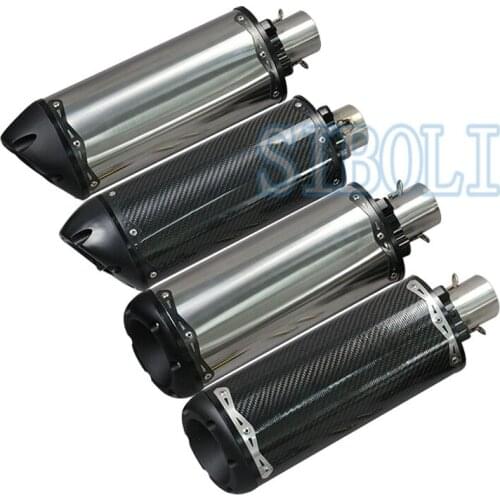 51mm Motorcycle Exhaust Pipe CNC Aluminium Alloy Carbon Fiber Escape Moto Racing Muffler Motocross For YAMAHA R1 R6 Z1000 fz8n