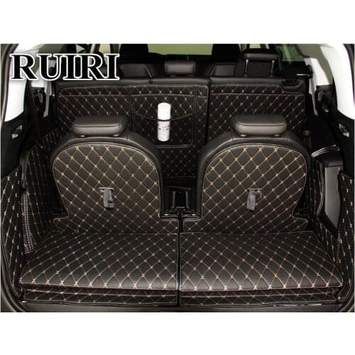 High quality! Full set car trunk mats for Peugeot 5008 7 seats 2019-2017 waterproof boot carpets cargo liner mats,Free shipping