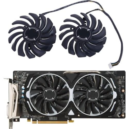 1 Pair 87mm PLD09210B12HH 4 Pin Graphics Video Card Cooling Fan for MSI RX 580 N84A