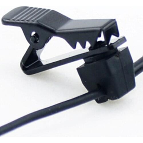 1 piece Black Color Clip Free Shipping Top Selling High Quality Soft Metal Collar Clip for Microphone and MIC Cable Clips