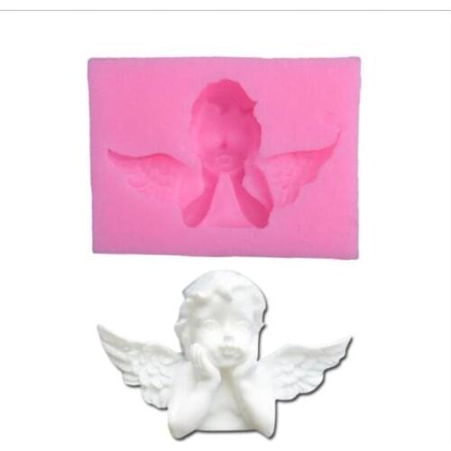 3D Handmade Lovely Baby Angel Cake Decorating Tools Silicone Soap Mold Cake Design Crafts Moulds DIY Making Candle Chocolate