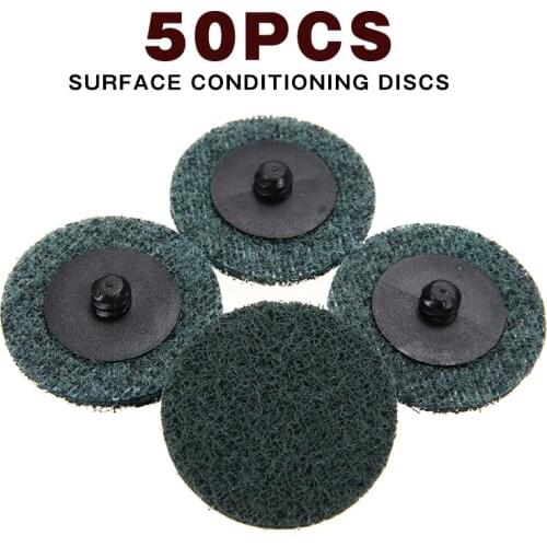 50pcs 2inch Sanding Discs Pads Type R - Roll Sanding Discs Sheet Quick Change Power Surface Conditioning Discs Abrasive Tool