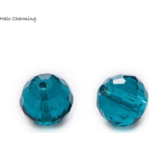 50pcs Spherical Faceted Crystal Glass Loose Spacer Beads Jewelry Making Sewing Handmade Shoes Bags Clothing Headwear 6-10mm