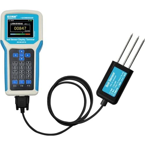 Soil NPK EC PH Analyzer Temperature Moisture nutrient Sensor with Portable Handheld Display Terminal