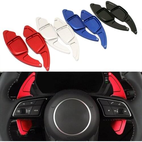 Car Wheel Shifter Paddle Shift 2019 2020 2021 For Audi A3 A5 A4 S4 A6 A7 Aluminum Steering Wheel Shifter Gear Extension 2Pcs