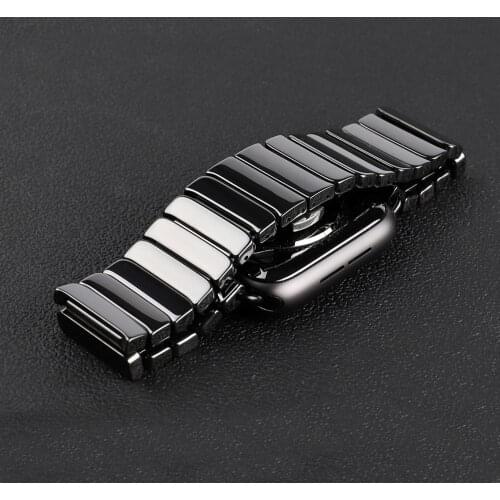 Ceramics Strap for Apple Watch 44mm Band SE Series 6 5 4 40mm Luxury Link Bracelet Wristband for iWatch 3 2 1 38mm 42mm Bands