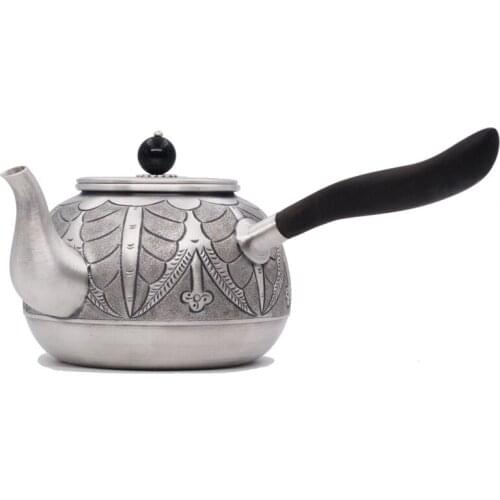 Teapot, stainless steel teapot, silver teapot, hot water teapot, teapot 300 ml water, kung fu tea set