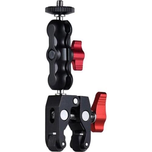 Slr Camera Magic Arm Double Hot Shoe Ball Head Crab Claw Clip Universal Monitor Bracket Ball Head Clamp Super Holder Stand