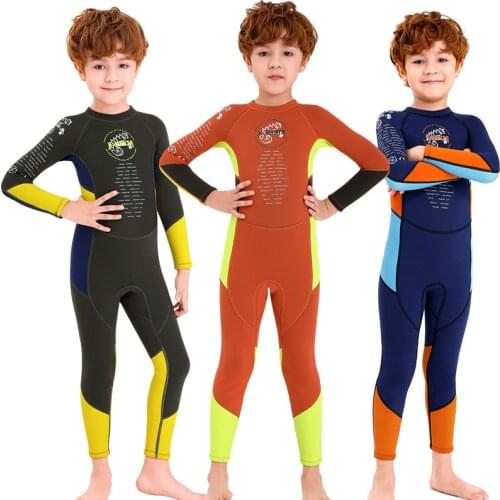 2MM Childen Wetsuits Neoprene Elastic Swimming Surfing Spearfishing Suit Wetsuit Boys Swimsuit Equipent Diving equipment