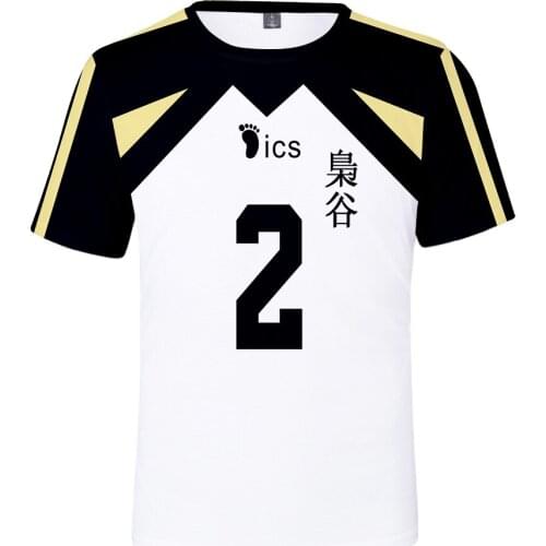 Japan Anime Haikyuu Fukurodani 3D T Shirt Unisex Summer Short Sleeve Funny Tshirt Graphic Tees Akaashi Keiji Cosplay Costume