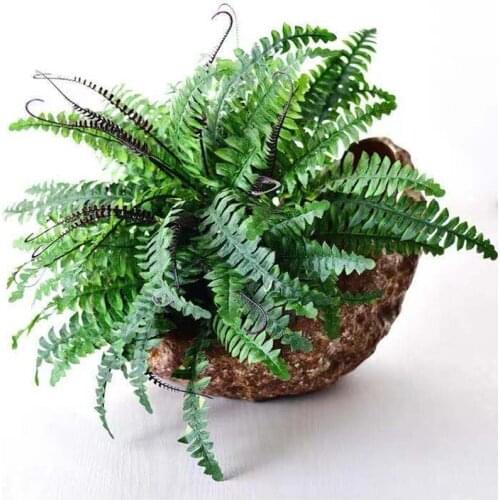 Simulation Ferns Persian Grass Fake Plants Green Decorative Plastic Potted Culture Artificial Fernwort Vegetation Dec