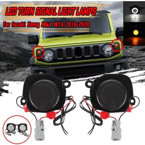 JB64 LED Turn Signal Light Fog Light DRL for Suzuki Jimny JB64 JB74 2019 2020 Daytime Running Light Angel Eye Front Marker Lamp