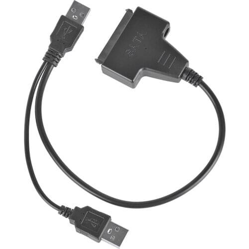 USB SATA 7+15Pin to USB 2.0 Adapter Cable For 2.5 HDD Laptop Hard Disk Driver