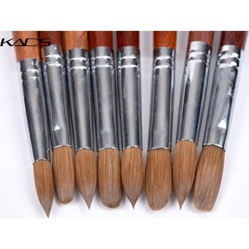 Nail Art Brush Kolinsky Sable Acrylic Nail Brush Red Wood Nail Brush Painting Carving Tools Nail Art Brushes For Gel Pen Nails