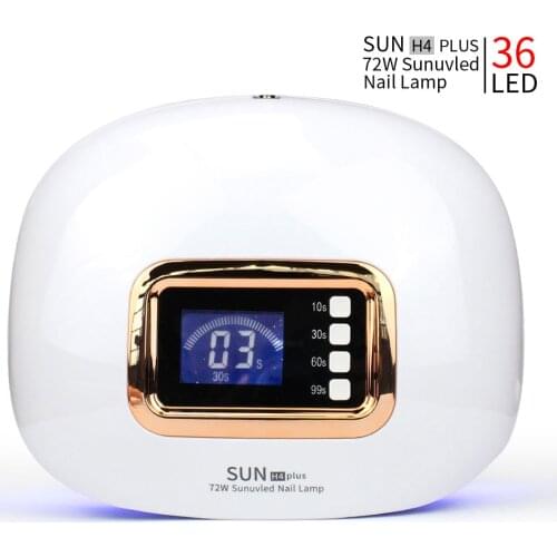 SUN H4 plus Ice Lamp Lamp For Manicure Nails UV LED Nail Lamp 72W Curing Gel Polish Varnish Machine With Timer 36LED