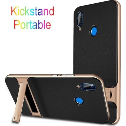 Mobile Phone Case for Huawei Nova 3i 3 I Nova3i INE-LX2 INE-LX9 INE-LX1 360 Full Protection Stand Silicone Ruggedness Back Cover