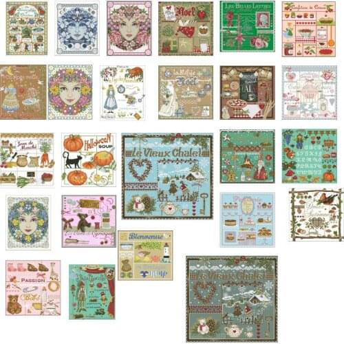 Lafite series 25 photoes choose , 100% cotton threads Cross stitch sets styles Lovely Counted Cross Stitch Kit 5