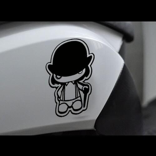 XGS DECAL HellaFlush Car decal wound up clock orange 15cm x 11cm motorcycle car truck ebike vinyl reflective waterproof stickers