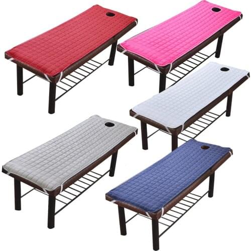 Non-Slip SPA Treatment Massage Table Bed Cover Mattress Sheet Pad Mat with Face Hole for Beauty Salon