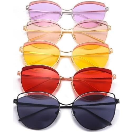 Fashion Cat-eye Sunglasses for Women Classic Vintage Ladies Sun Glasses for Outdoor Shopping Driving Oculos De Sol Shades 9034X