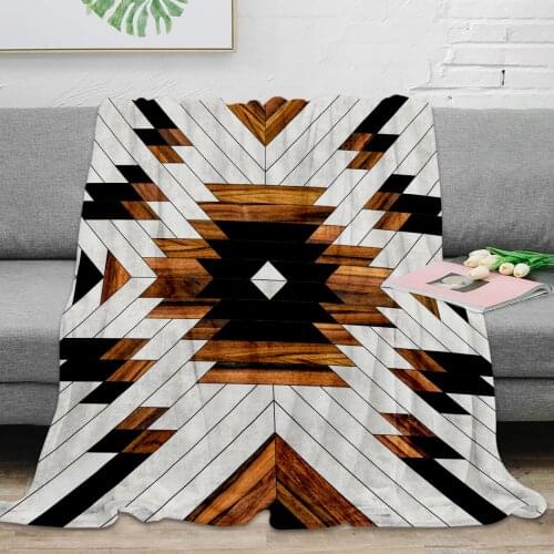 Urban Tribal Pattern No.5 - Aztec - Concrete and Wood Throw Blanket Warm Microfiber Blanket Flannel Blanket Blankets For Beds