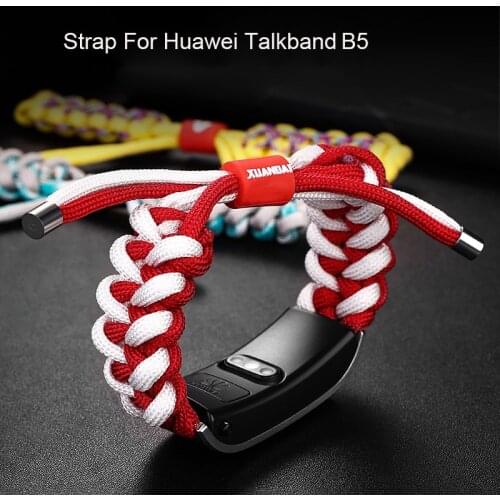 Braided strap for Huawei TalkBand B5 Sports bracelet for Strap width 18mm