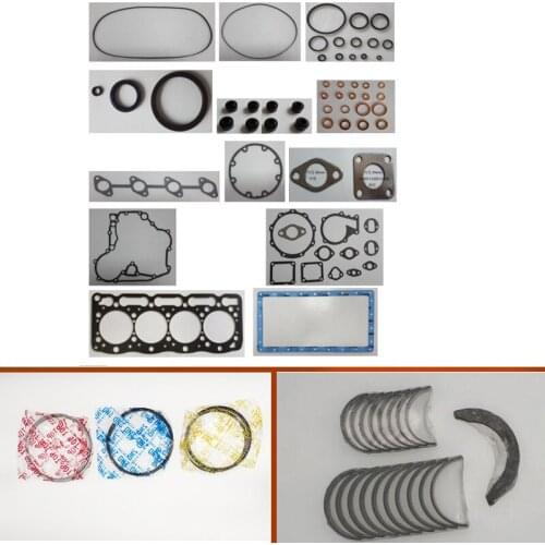 Complete Overhaul engine full gasket set kit crankshaft connecting rod bearing piston ring for Kubota engine: V1305 4D76