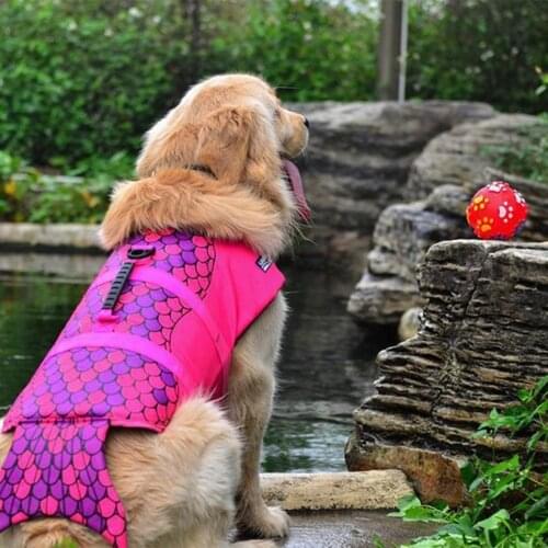 Pet Dog Life Jacket Coat Vest Cosplay Mermaid Swimwear Dog Swimsuit Jacket Big Dog Clothes Harness Lifesaver For Dogs Lifesaver