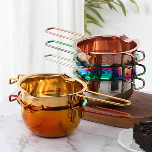 Stainless Steel Chocolate Butter Melting Pot Household Kitchen Milk Bowl Cookware Kitchen Heating Container Bakeware Boiler