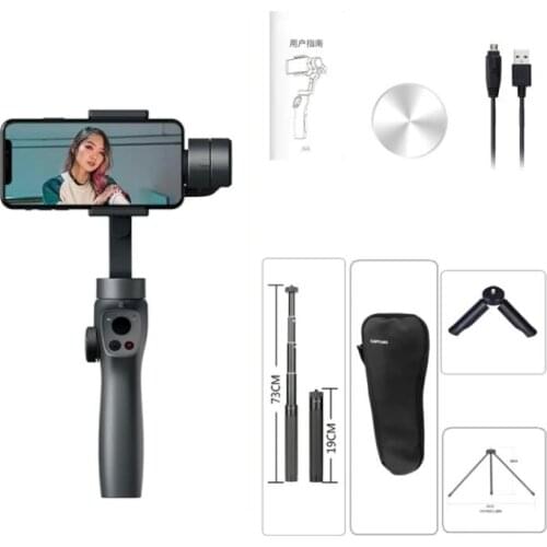 Smart Face Tracking Anti-Shake Selfie Stick Handheld Gimbal With Extension Pole Three-Axis Extended Tripod Stabilizer