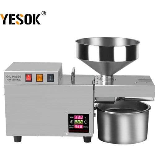 S9S Smart Temperature Control Household Oil Press Small Stainless Steel Commercial Oil Press Digital Oil Press 110V/220V