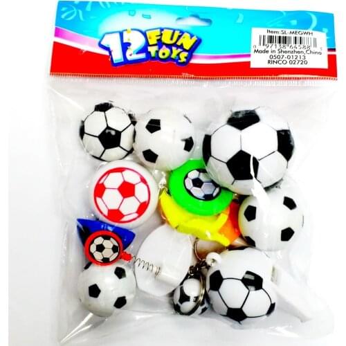 12 PCS Football Soceer Party Toys MIX LOOT Boys Pinata Bag Fillers Birthday Party Favors LUCKY gift PRIZE novelty gag carnival