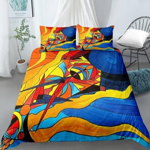 3D Anime Cartoon Printed Pillowcases Bedding Set Queen King Size Dropshipping Boy gift Bohemia Floral style 14