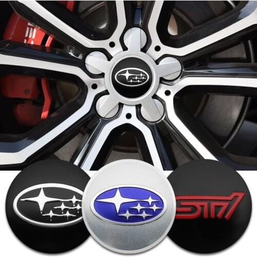 4pcs 56mm Car Wheel Center Cover Sticker Decals For Subaru Forest Human Lion XV Impreza WRX WRC STI Auto Decoration Accessories