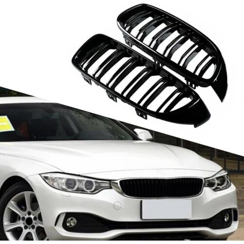 1Pair Auto Front Kidney Grilles Glossy Black 51137294813 51137294814 51137294815 for BMW 4 Series F32 2014-2016 Exterior Parts