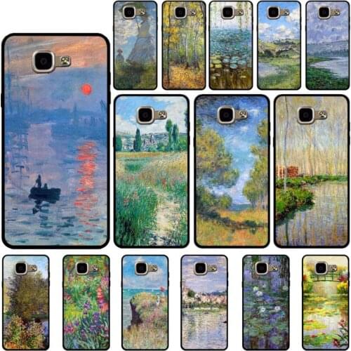 YNDFCNB Claude Monet Garden Lotus Bridge Phone Case for Samsung A6 A8 Plus A7 A9 A20 A20S A30 A30S A40 A50 A70