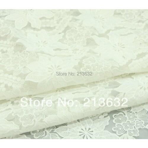 D po64 High-end milk silk organza embroidered fabrics wholesale fashion home textile embroidery cloth electronic Best new