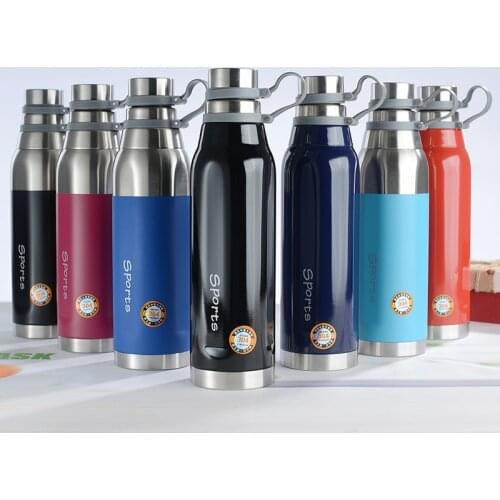 800ml 304 Stainless Steel Thermos mug men and women portable anti-fall cup student outdoor sports stainless steel water bottle