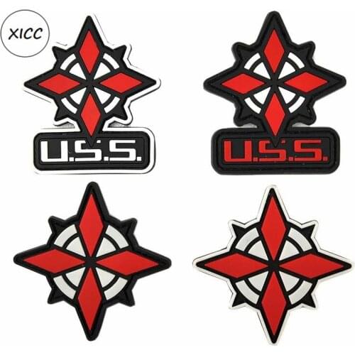 XICC Hot Style Personality PVC Velcro Army Badge Eco-Friendly Military Patch Stickers On Clothes Hook Armbands Applique