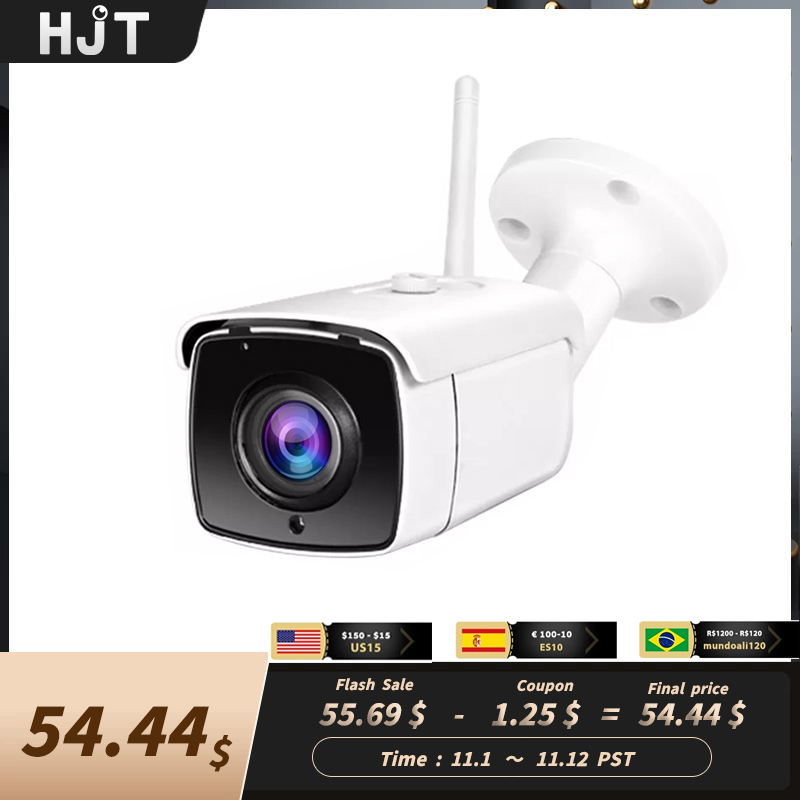 HJT 5MP 5x Auto Optical Zoom IP Camera IR Night Vision Human Detection Outdoor External WIFI Security Cameras TF Card Camhi