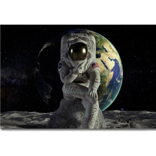 Astronaut on the moon Wall Art Picture Fantasy Posters Canvas Printed Art Paintings for living room Decor