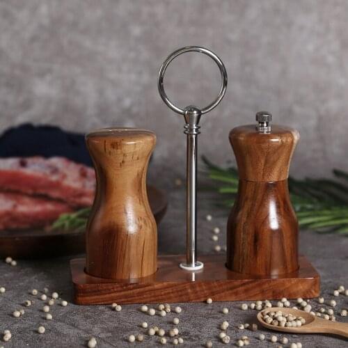 Manual Salt and Pepper Mill Sets , Pepper Cumin Sprayer Spice Container for Kitchen Cooking Tableware Peper Spray