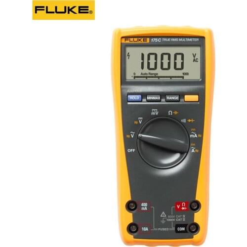 FLUKE 175 177 179/C Multi-Function True RMS Professional Digital Multimeter Voltage Ohm Capacitance Frequency Temperature Tester