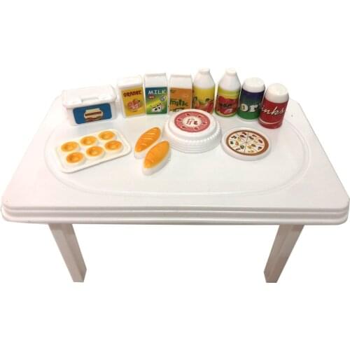 NK One Set Doll Accessories Miniature Pretend Toy Mini Play Birthday Party Simulation Food +Table For Barbie Dolls DIY Toys