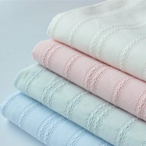 One Meter Soild Color Dobby Cotton Fabric Clothing Curtain Tissu Garment Ladies Skirt Shirt Textile Sleepwear Material SUJASANMY