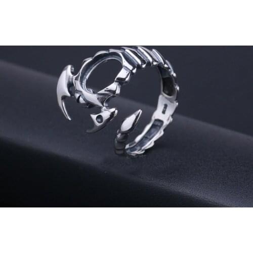 8*10mm 925 STERLING SILVER men women Semi Mount Bases Blanks base blank Pad scorpion ring Setting jewelry findings diy A2056