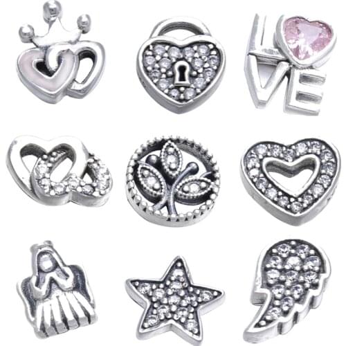 Christmas Family Love Angle Petites Locket Charm Fit European Bracelet Necklace & Pendants Sterling-Silver-Jewelry DIY Wholesale