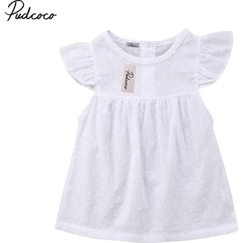 Pudcoco Toddler Infant Baby Girls Clothes Fly Sleeve O-neck Ball Gown Dresses 3m-3y Helen115
