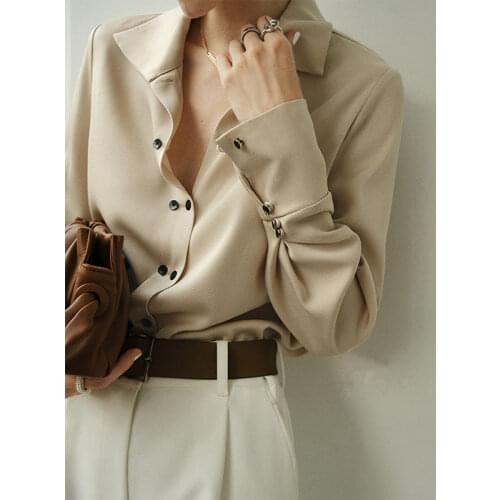 QWEEK Satin Blouses