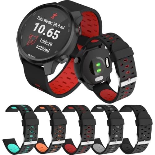 20mm Sport Watch Band Replacement Strap For Garmin Forerunner 245 245M 645 Vivoactive 3 Venu Smart Bracelet Silicone Wrist Strap